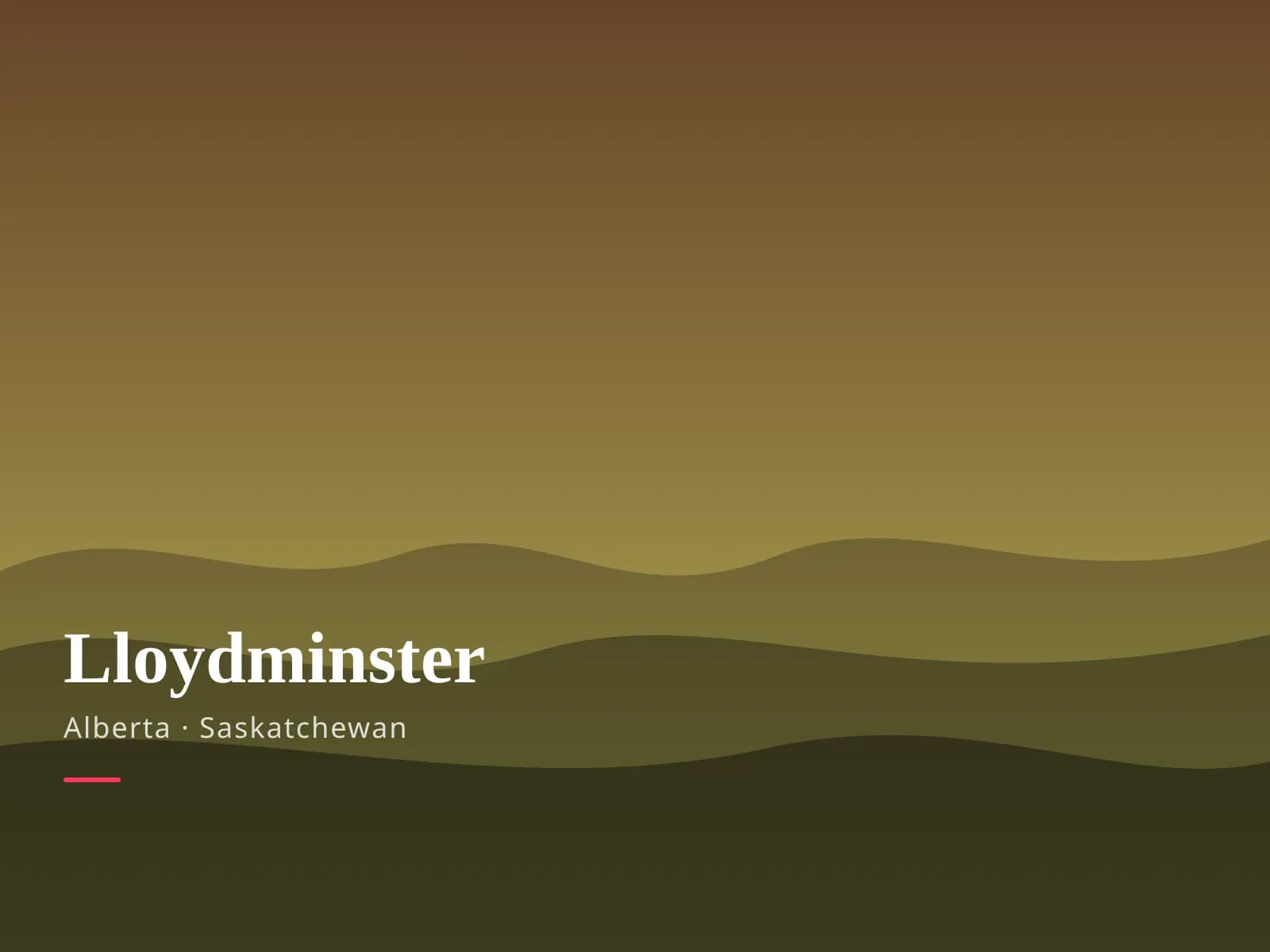 Lloydminster, AB — branded prairie landscape card